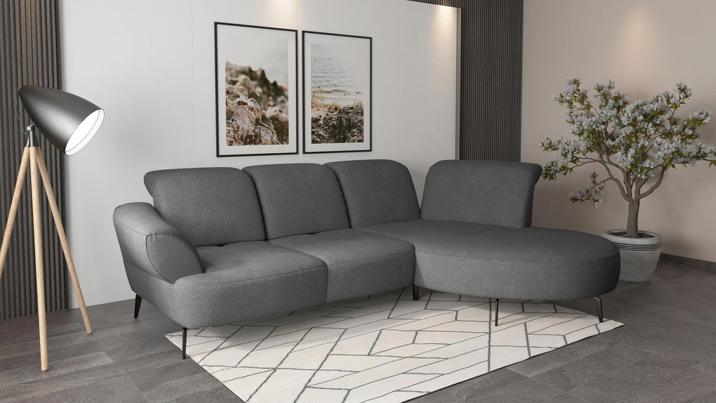 XXXLutz ROHOVÁ SEDAČKA, textil, tmavosivá Sit & More - Sedačky - 000144013251