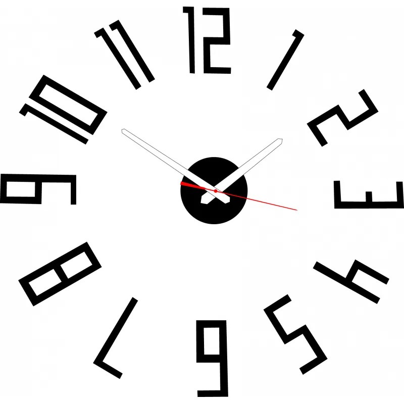 Nástenné hodiny Quartz, nalepovacie dekorácie, 3D zrkadlové nálepky Xmomo X0018-Wall clock HEU-