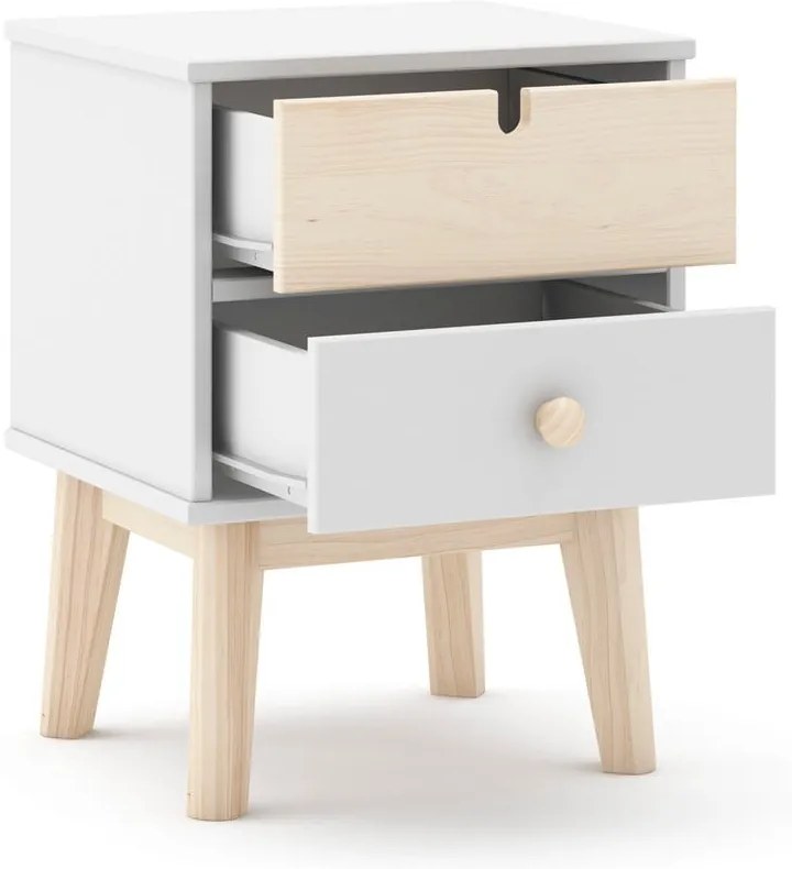 Biely detský nočný stolík Estefania - Marckeric