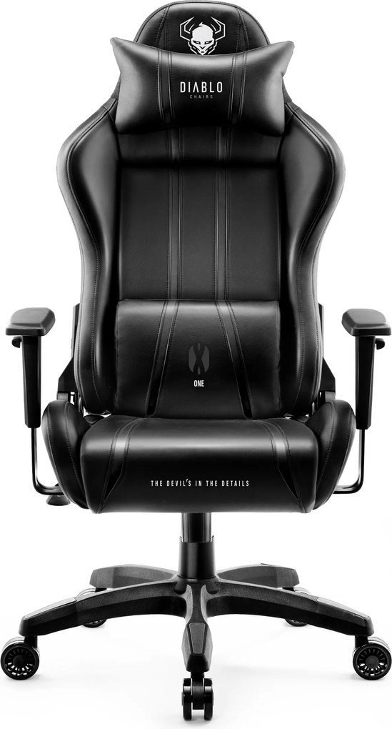 Herné kreslo z eko-kože Normal Size, čierna: Diablo X-One 2.0