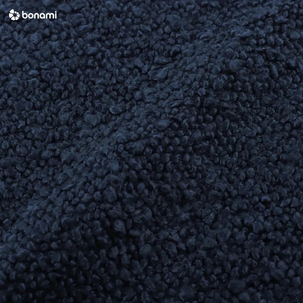 Tmavomodrá rohová pohovka z textílie bouclé (variabilná/do L) Molino – Micadoni Home