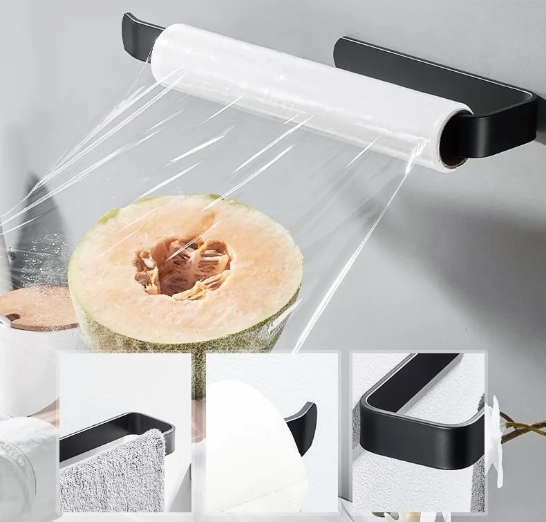 Držiak na uteráky KIRAN - čierny