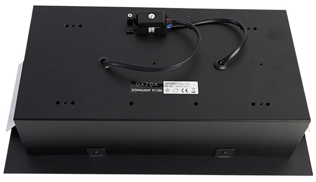 Sada 6 zapustených bodových svetiel čiernych AR111 nastaviteľných 2-svetlo - Oneon