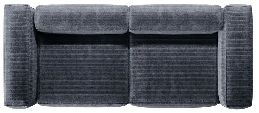 Sivomodrá menčestrová pohovka 264 cm Bergano – Cosmopolitan Design