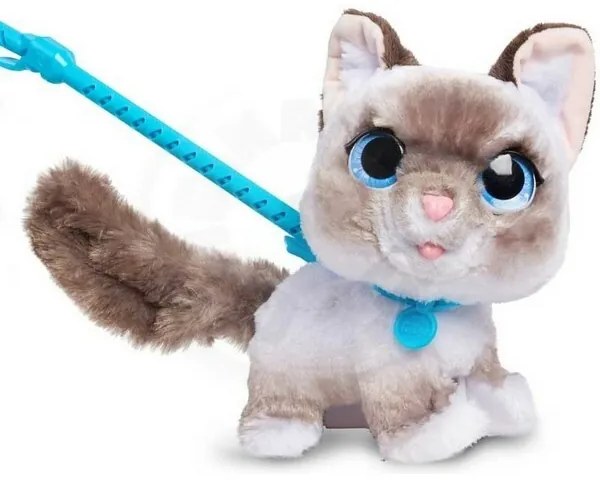 FurReal Wag-A-Lot Kitty, interaktívna, biela/sivá
