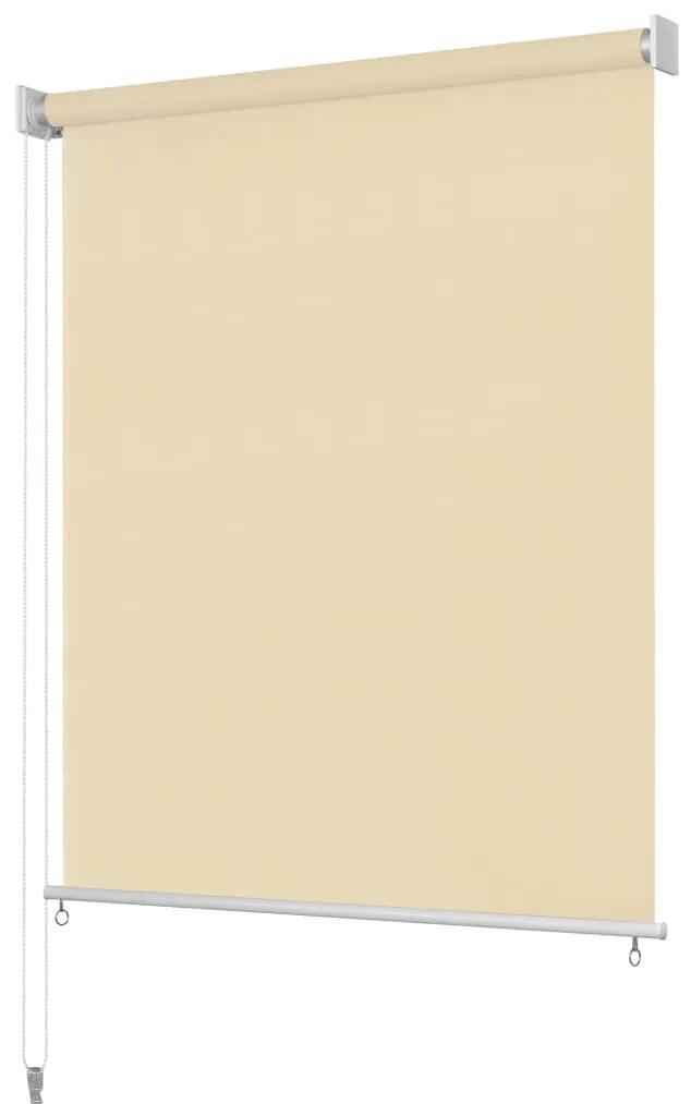 vidaXL Vonkajšia zatemňovacia roleta, 400x140 cm, krémová