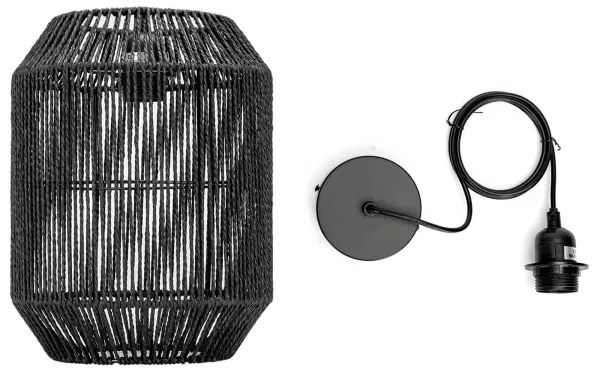 Aigostar - Luster na lanku 1xE27/60W/230V čierna