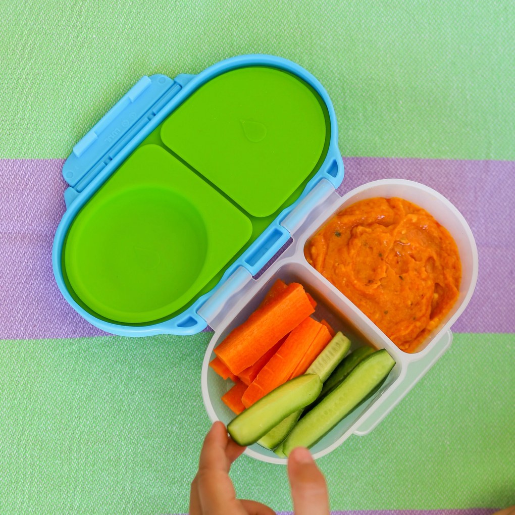 Desiatový box malý - modrý/zelený