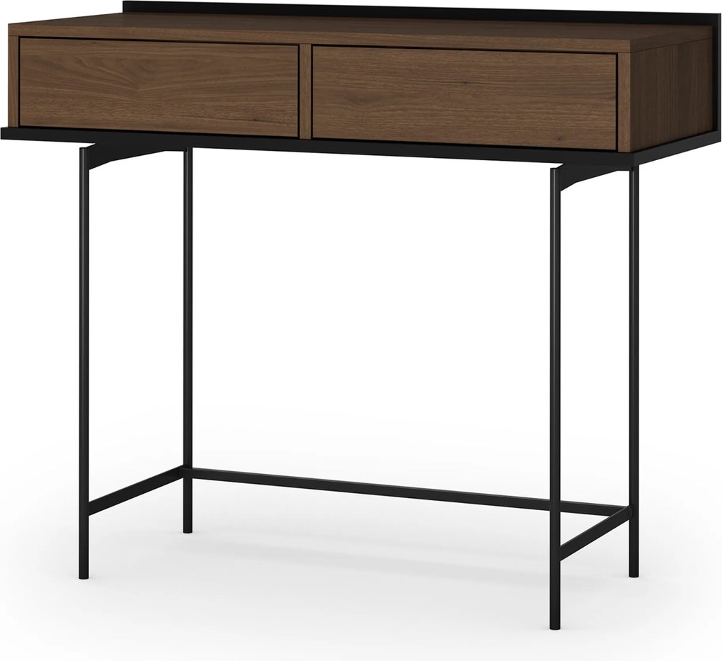 Elegantná konzola Zenar 100 cm so zásuvkami - orech / čierna