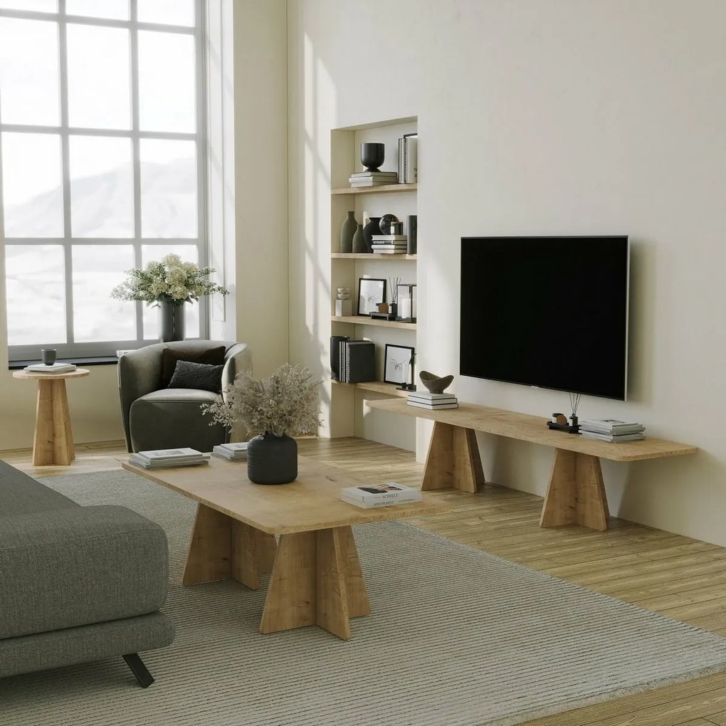Konferenčný stolík Double Mushroom Sapphire Oak