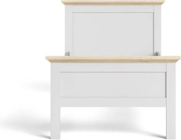 Posteľ Provine 90x200 biela/dub