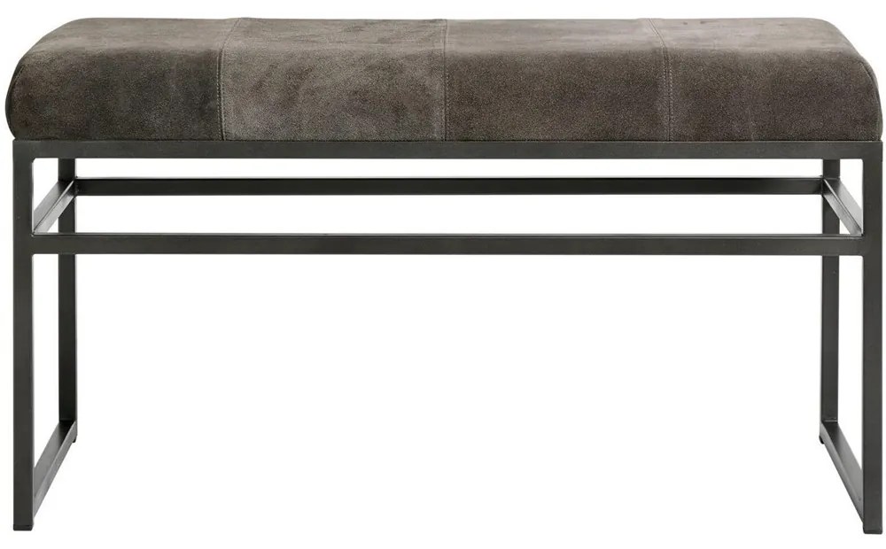 Muubs Semišová lavica BRONX S 90 cm, čierna