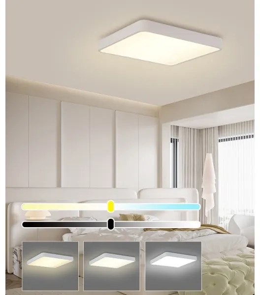 Brilagi - LED Stropné svietidlo POOL SQUARE LED/48W/230V 50x50 cm biela