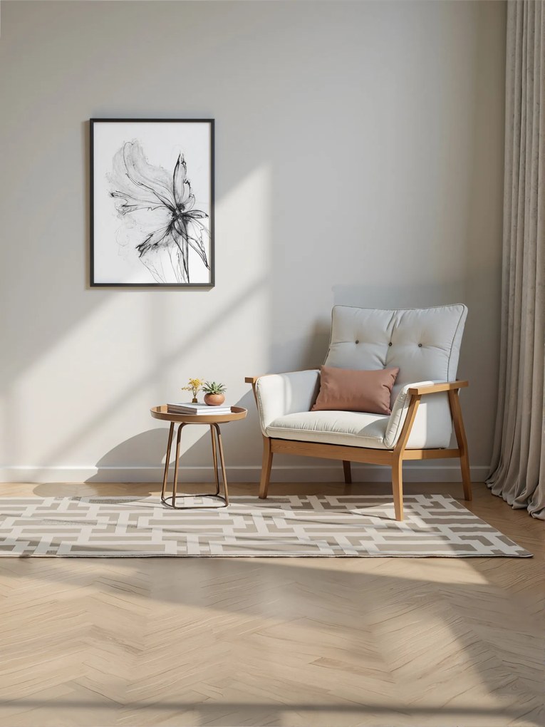 Behúň Perles 106188 Cream z kolekcie Elle, 80x240, béžová, obývacia izba, ELLE Decoration