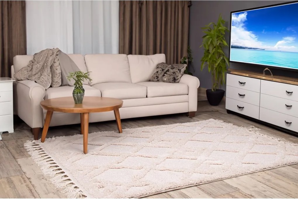 Koberec Berber 6843 IVORY rozmery koberec: 80x150 cm