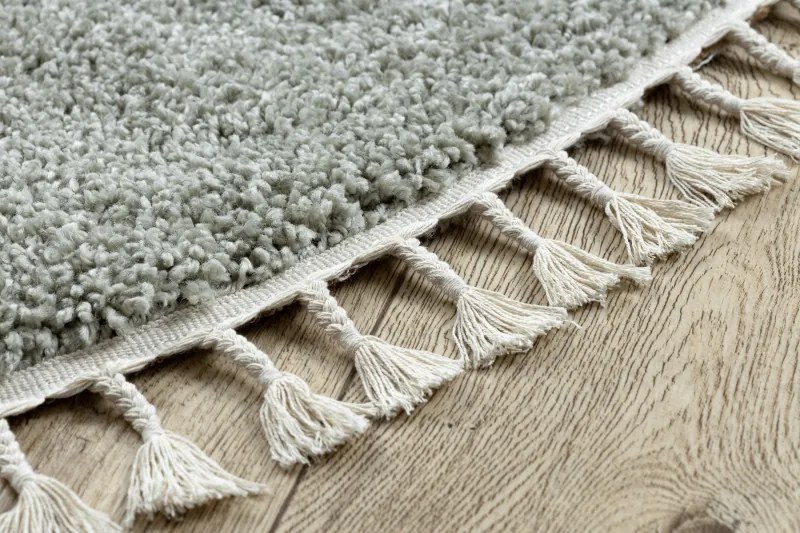 Kusový koberec Berber 9000 green kruh, 160x160 (priemer) kruh, zelená, obývacia izba, Dywany Łuszczów