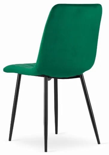Zamatová jedálenská stolička Verona zelená