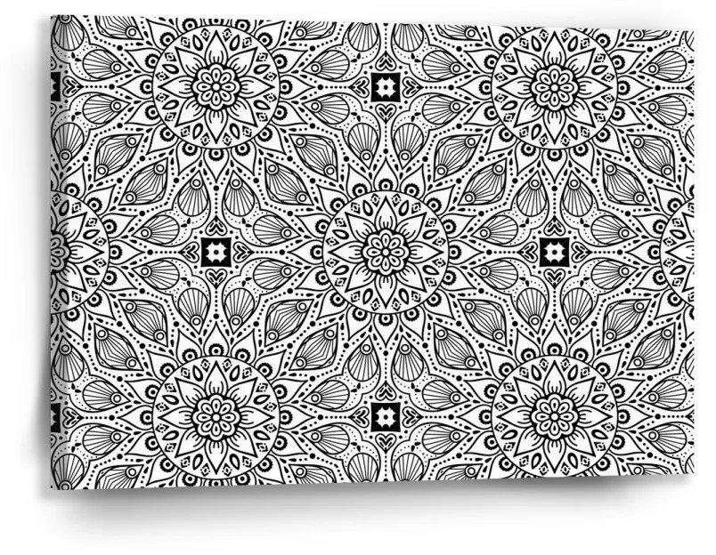 Sablio Obraz Biele mehendi - 90x60 cm