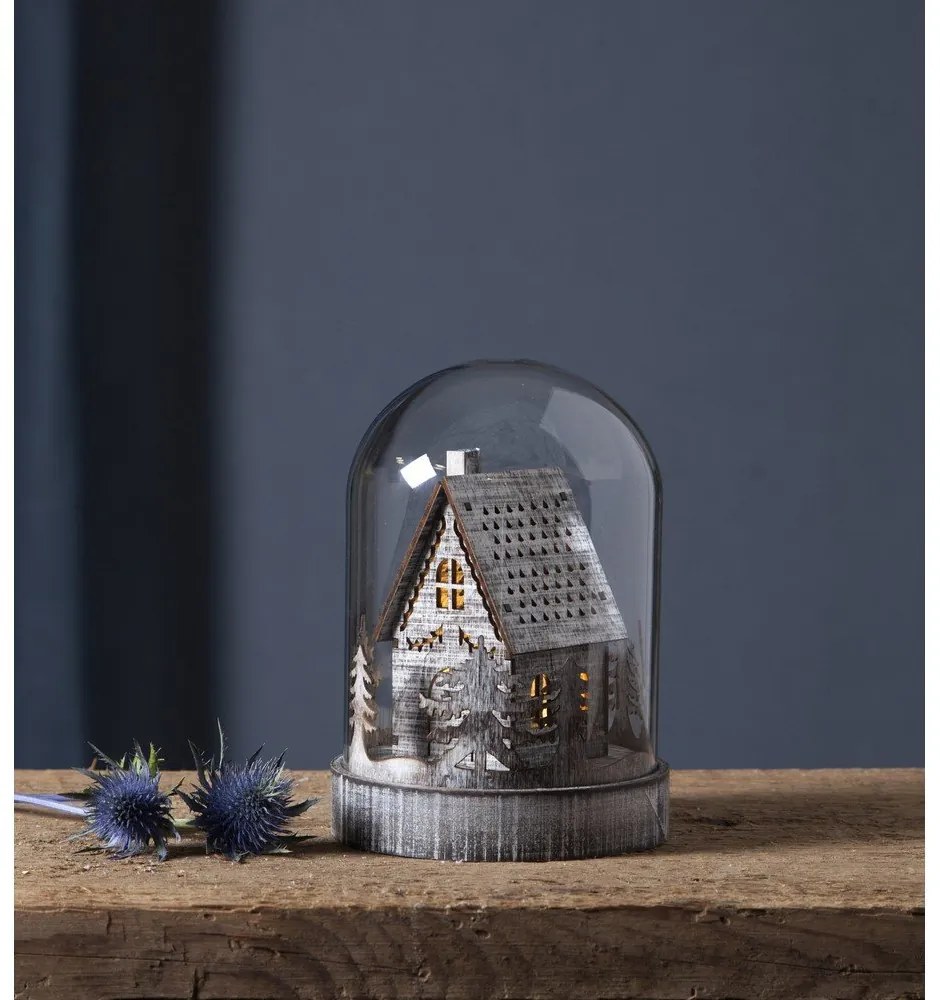 Hnedá svetelná dekorácia s vianočným motívom ø 12,5 cm Kupol – Star Trading