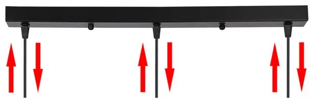 Candellux Čierno-hnedý závesný luster Aspa pre žiarovku 3x E27 33-00606