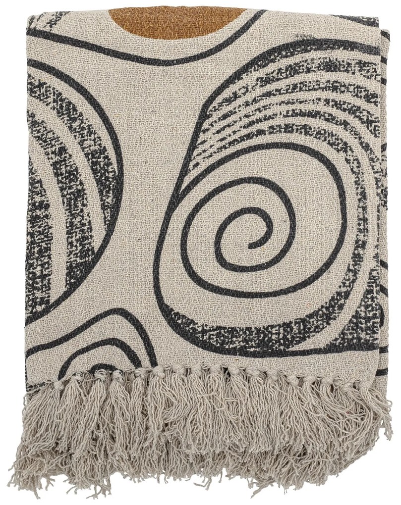 Bloomingville Bavlnený prehoz Nature Ornament 160 × 130 cm