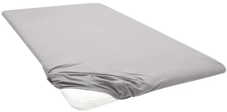 Biberna Napínacia plachta na vrchný matrac (sivá, 180 – 200 x 200 cm)  (100227070)