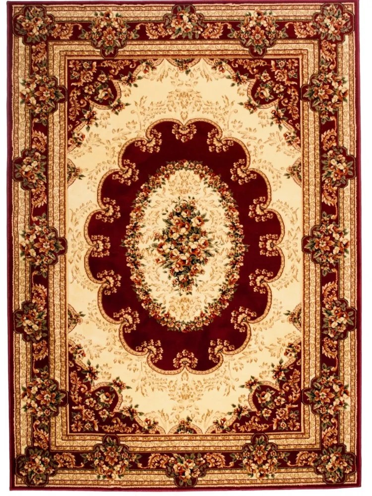 *Kusový koberec klasický vzor bordó, Velikosti 70x140cm