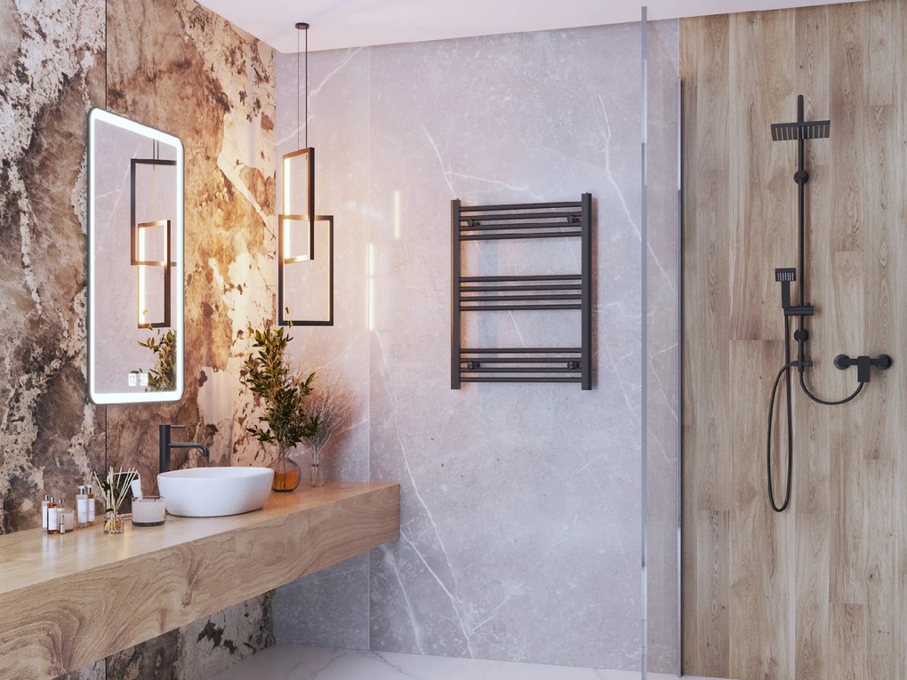 Gamma Erga Basic, vykurovacie teleso 800x600 mm, 370 W, čierna, ERG-LAV-BASIC-8060-BK