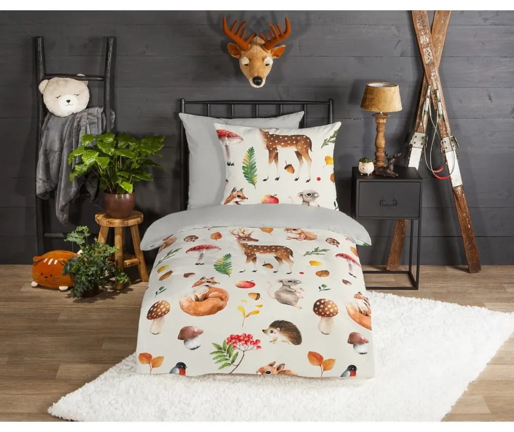 Flanelové detské obliečky na jednolôžko 140x200 cm – Good Morning