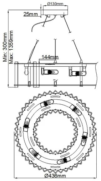 Kichler KL-CRYSTAL-SKYE-P-A- LED Kúpeľňový luster CRYSTAL SKYE 6xG9/3W/230V IP44