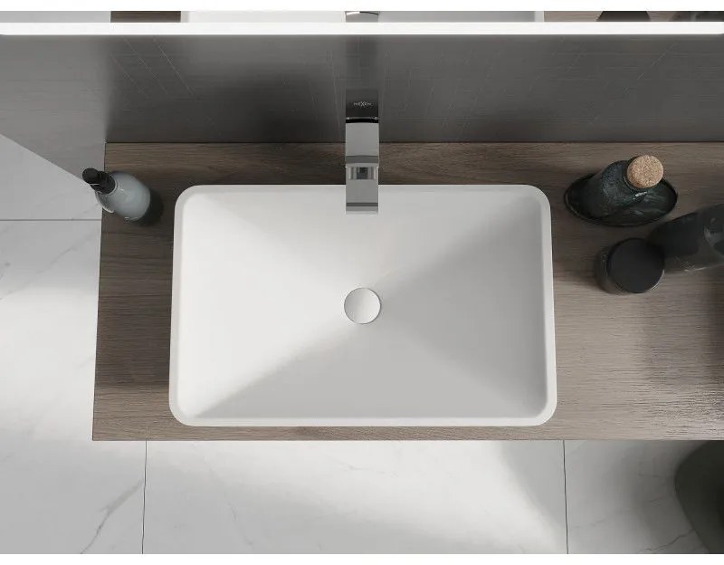 Mexen Esper, umývadlo na dosku z konglomerátu 60 x 38 cm, biela, 23036001