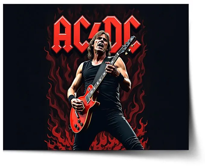 Sablio Plagát ACDC Gitarista - 60x40 cm