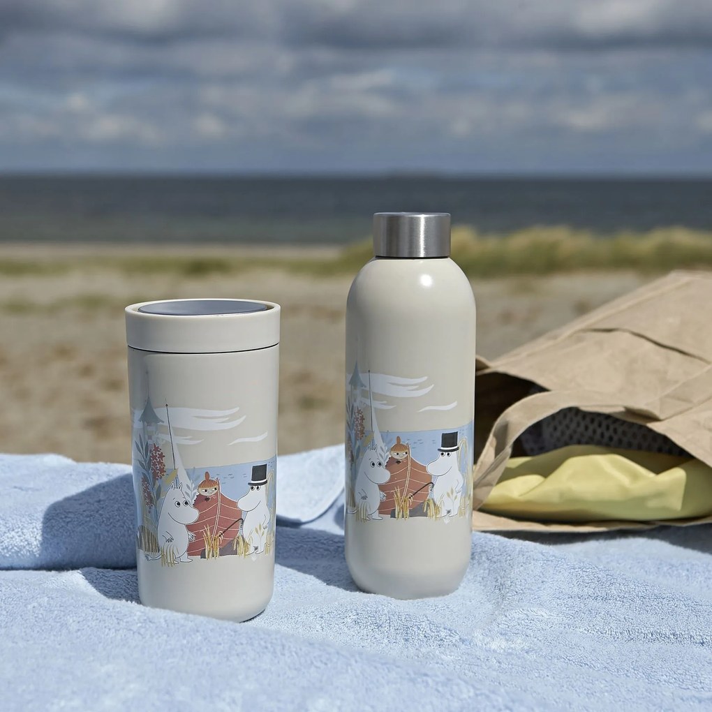 Stelton Nerezový termohrnček To Go Click Light Grey Moomin 200 ml