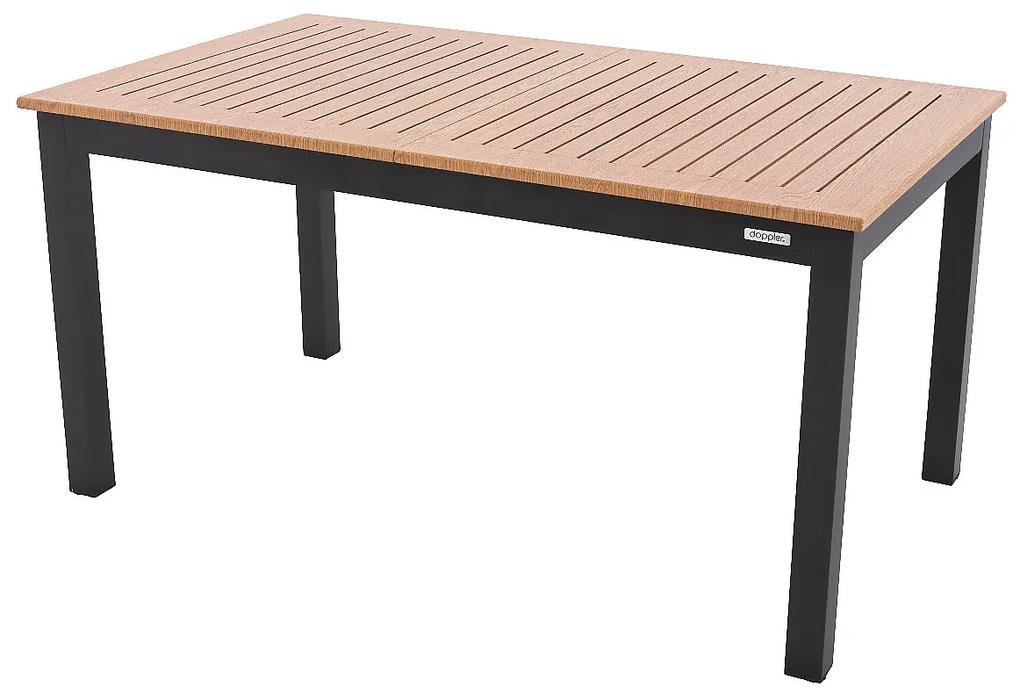 DOPPLER Hliníkový stôl rozkladací EXPERT WOOD 220/280x100 cm (antracit)
