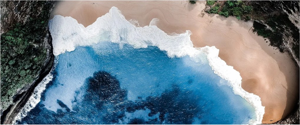 Obraz pláže Nusa Penida, Indonézia (120x50 cm)