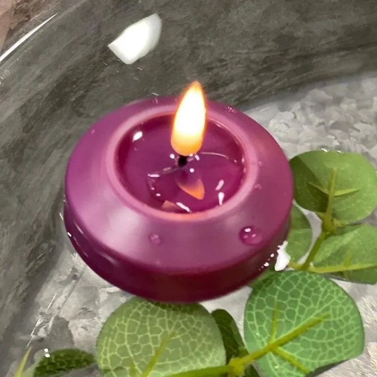 DeluxeHomeart Plávajúca LED sviečka Violet 6,1 cm – set 2 ks