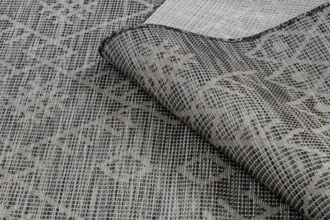Koberec šnúrkový SIZAL PATIO ploské tkanie 3077 Boho - čierny