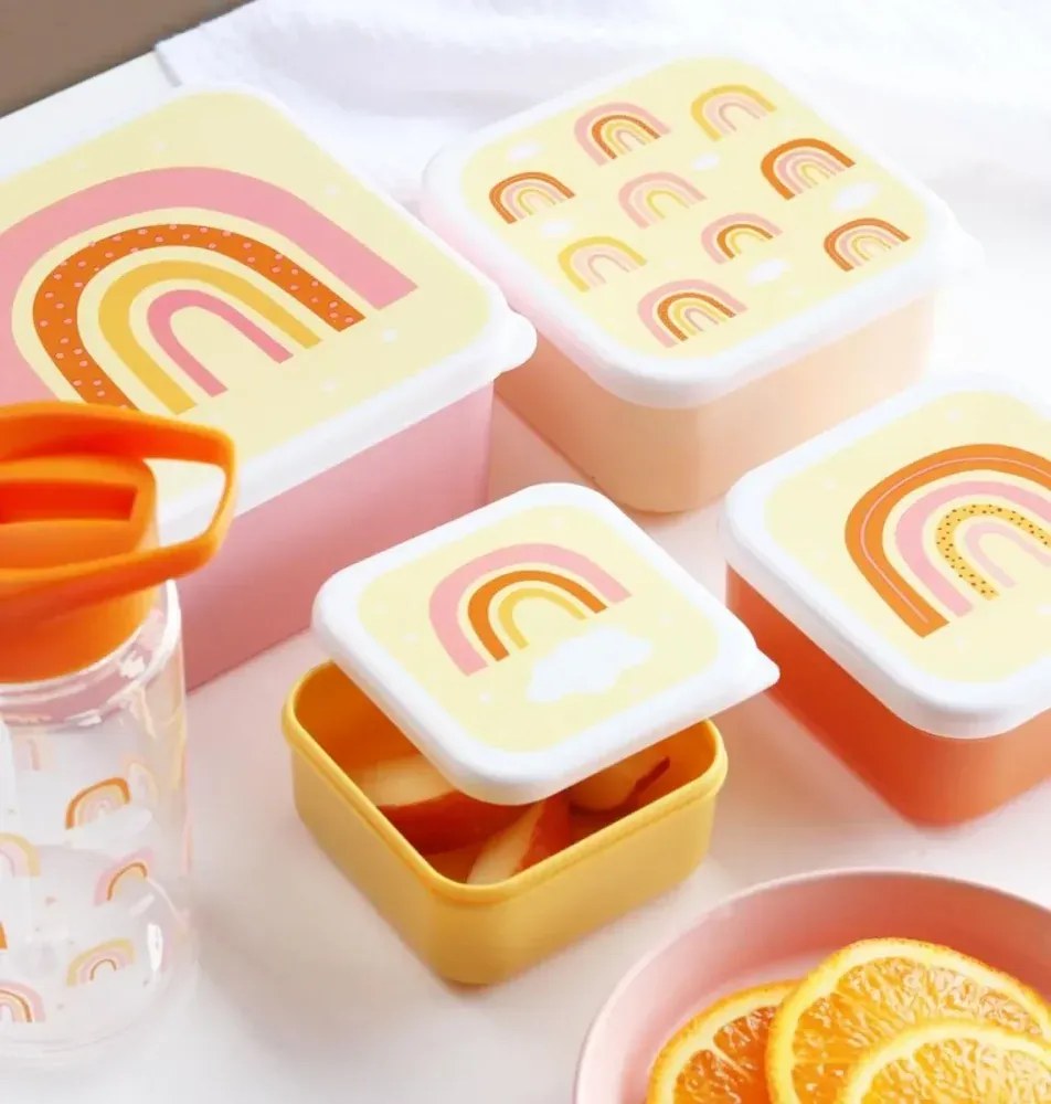 Sada 4 škatuliek na obed a desiatu dúha