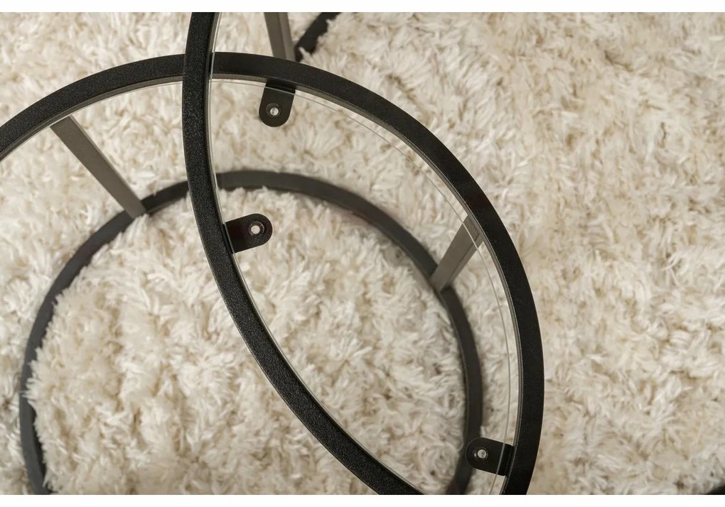 Súprava konferenčných stolíkov Aurum Black 60 cm, 2 ks