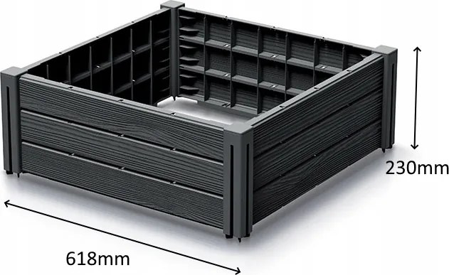 Vyvýšený záhon Bas Planty 61,8 cm antracitový