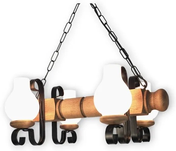 Brilagi - Luster na reťazi RUSTIC 4xE14/40W/230V buk
