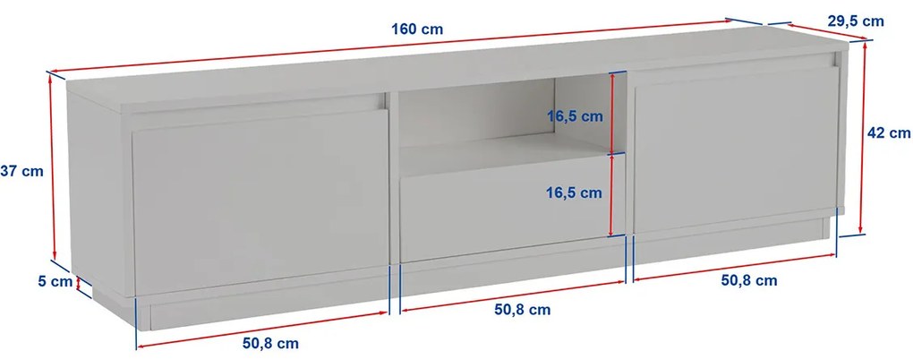 TV stolík Vanguard Natural White