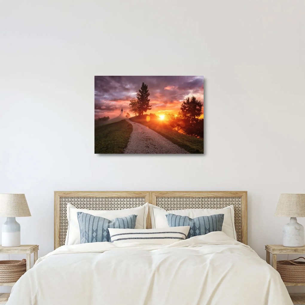 Sklenený obraz - Jamnik, Slovinsko (70x50 cm)