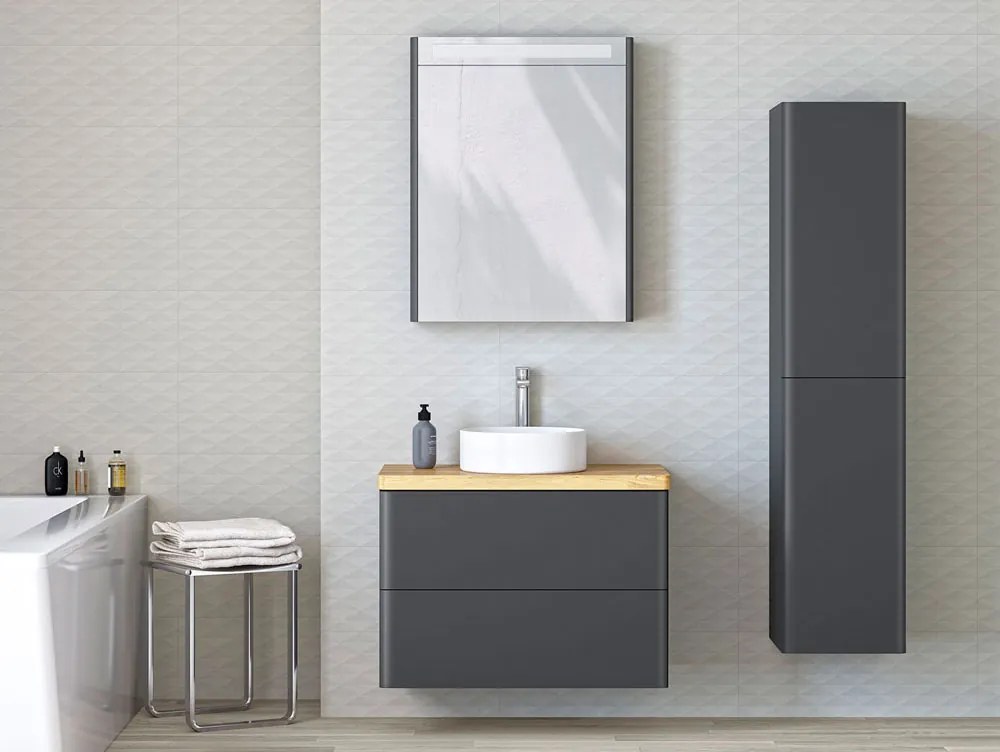 Mereo Mereo, Siena, kúpeľňová skrinka 155 cm vysoká, L/P, MER-CN444LP