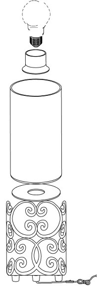 Eglo 49274 - Stolová lampa CARDIGAN 1xE27/60W/230V