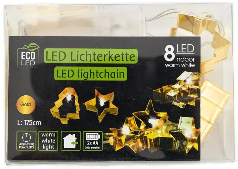 LED svetelná reťaz CHRISTMAS TREE 140 cm medená