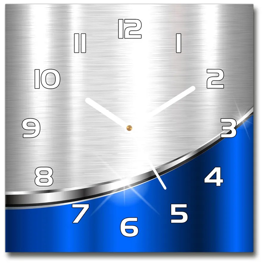 Sklenené hodiny štvorec Metalová abstrakcie pl_zsk_30x30_s_403380373