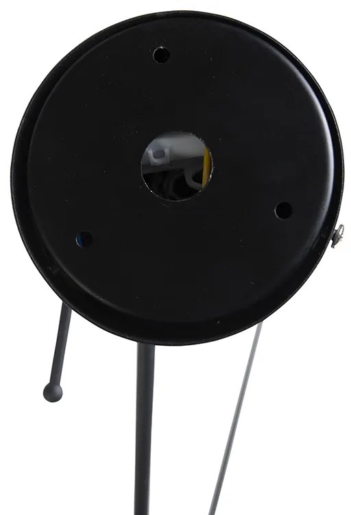 Závesné svietidlo čierne s červeným zamatovým tienidlom so zlatom 35 cm - Blitz