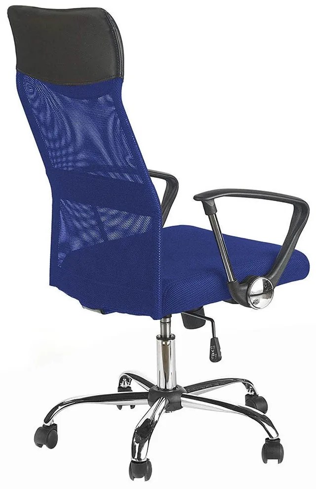 Ergonomické kancelárske kreslo s vysokou opierkou, 3 rôzne farby- modré