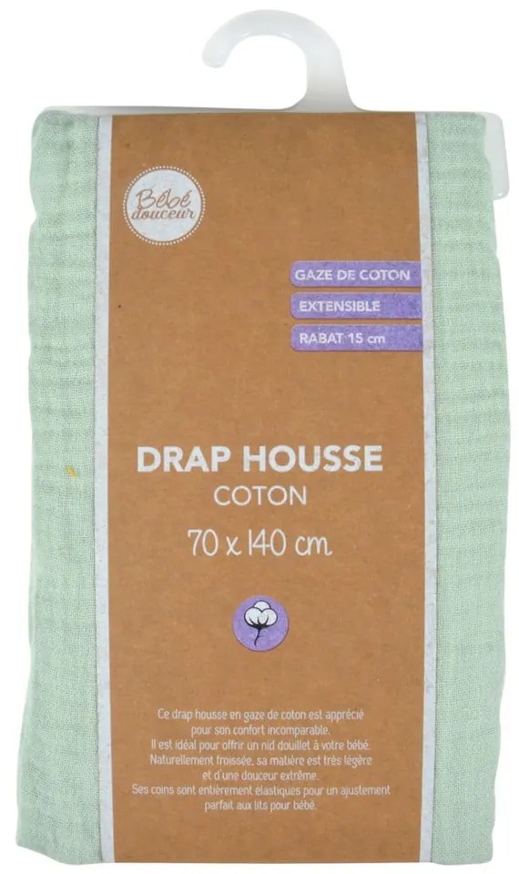 Napínacia mušelínová detská plachta do postieľky 70x140 cm – Bébé Douceur